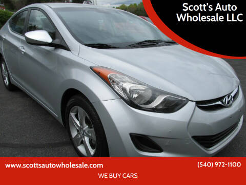 2013 Hyundai Elantra for sale at Scott's Auto Wholesale LLC in Locust Grove VA