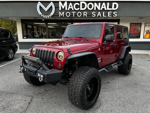 2012 Jeep Wrangler Unlimited for sale at MacDonald Motor Sales in High Point NC