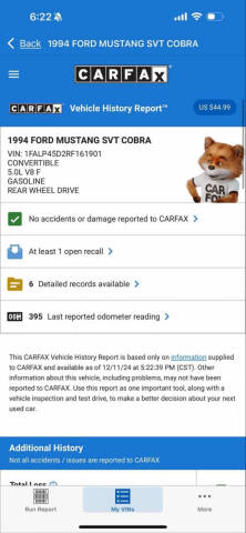 1994 Ford Mustang SVT Cobra