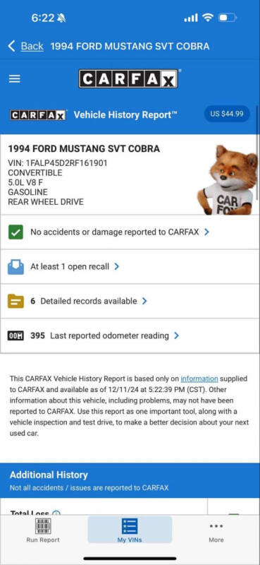 1994 Ford Mustang SVT Cobra