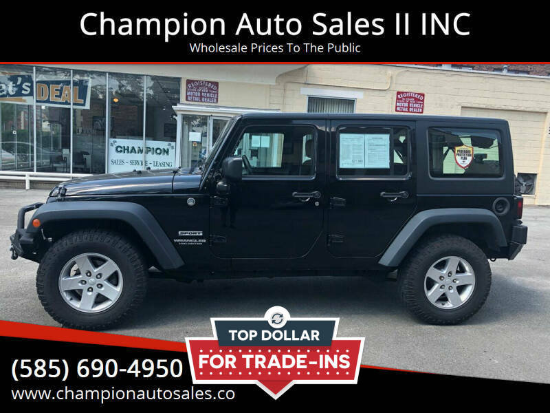 2014 Jeep Wrangler Unlimited for sale at Champion Auto Sales II INC in Rochester NY