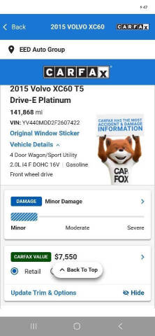 2015 Volvo XC60 T5 Drive-E Platinum