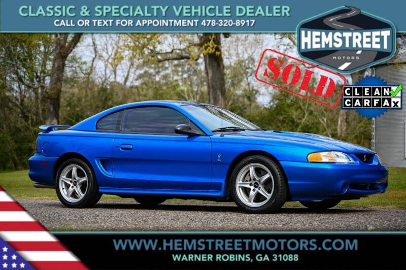 1998 Ford Mustang SVT Cobra for sale at Hemstreet Motors in Warner Robins GA