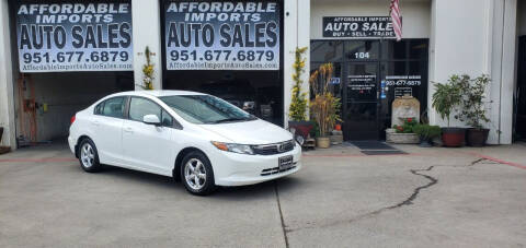2012 Honda Civic for sale at Affordable Imports Auto Sales in Murrieta CA