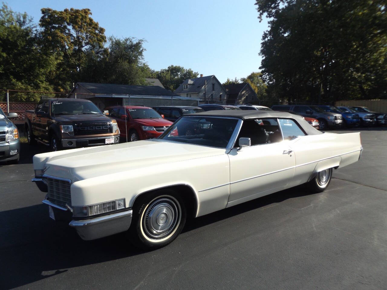 Off White 1969 Cadillac DeVille Convertible 1