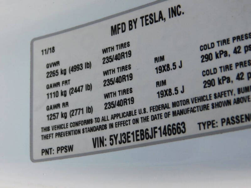 2018 Tesla Model 3 Long Range