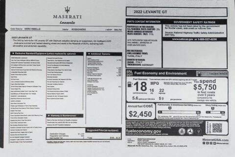 2022 Maserati Levante GT