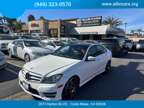 2013 Mercedes-Benz C-Class for sale at Allin Cars in Costa Mesa CA