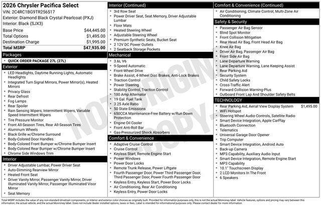 2026 Chrysler Pacifica Select