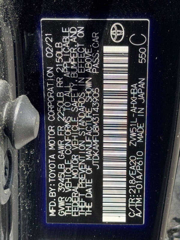 2021 Toyota Prius XLE