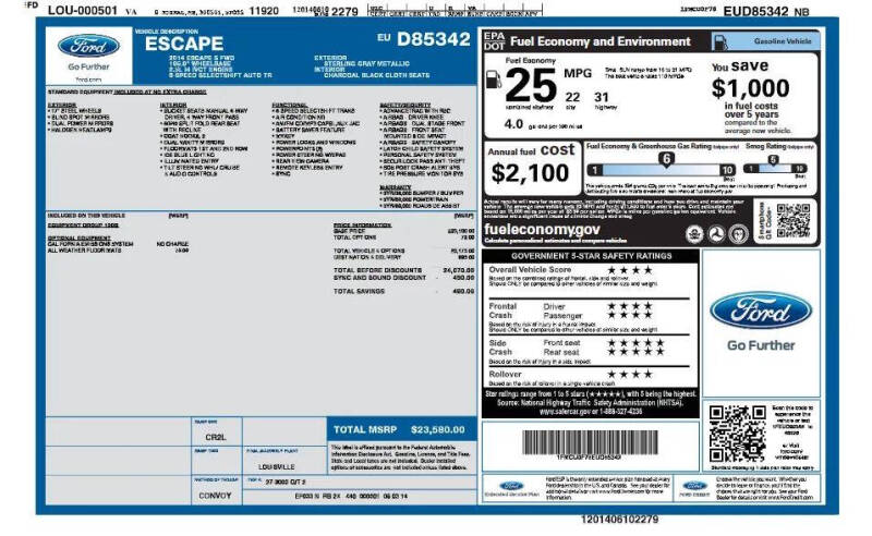 2014 Ford Escape S