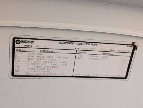 1996 Dodge Ram Van 3500