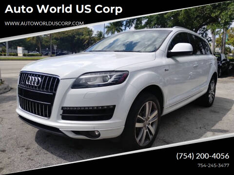 2015 Audi Q7 for sale at Auto World US Corp in Plantation FL