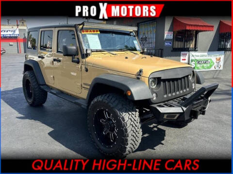 2014 Jeep Wrangler Unlimited for sale at Pro X Motors in South Gate CA