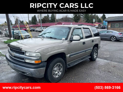 2002 Chevrolet Tahoe for sale at RIPCITY CARS LLC in Portland OR