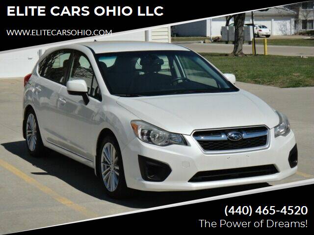 2012 Subaru Impreza for sale at ELITE CARS OHIO LLC in Solon OH