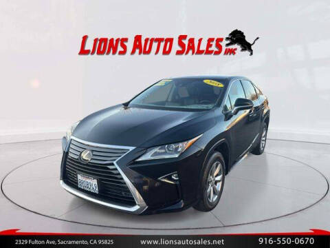 2018 Lexus RX 350 for sale at LIONS AUTO SALES in Sacramento CA