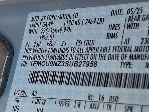 2025 Ford Escape Hybrid ST-Line Select