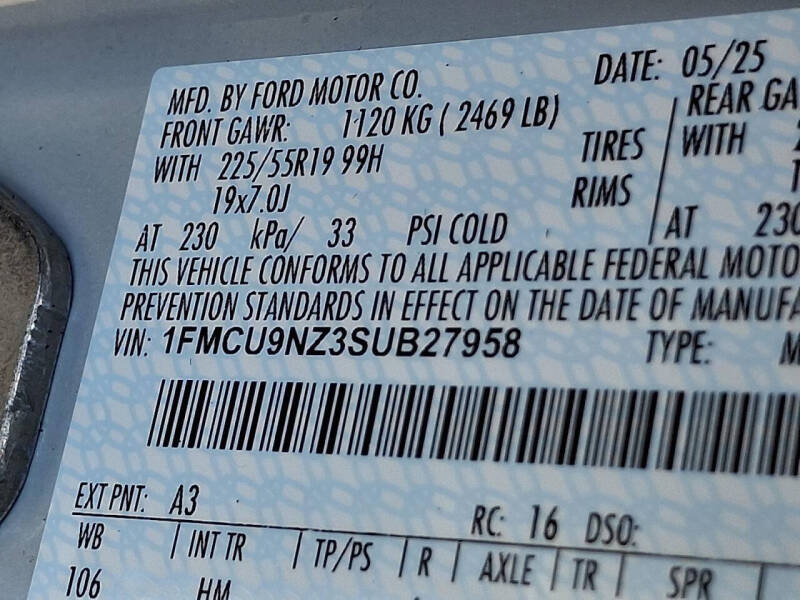 2025 Ford Escape Hybrid ST-Line Select