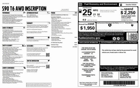 2021 Volvo S90 T6 Inscription