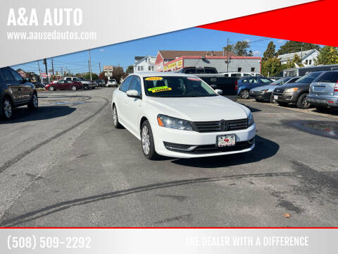 2015 Volkswagen Passat for sale at A&A AUTO in Fairhaven MA