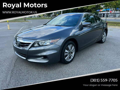 2011 Honda Accord for sale at Royal Motors in Hyattsville MD