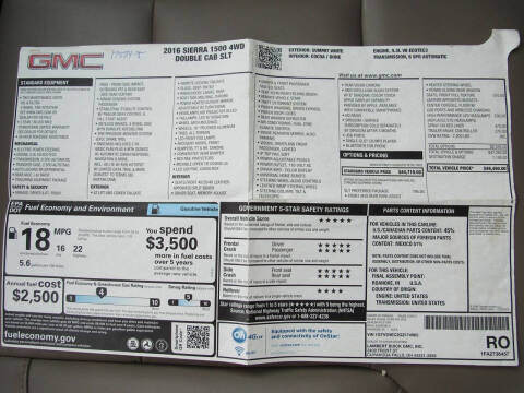 2016 GMC Sierra 1500 SLT