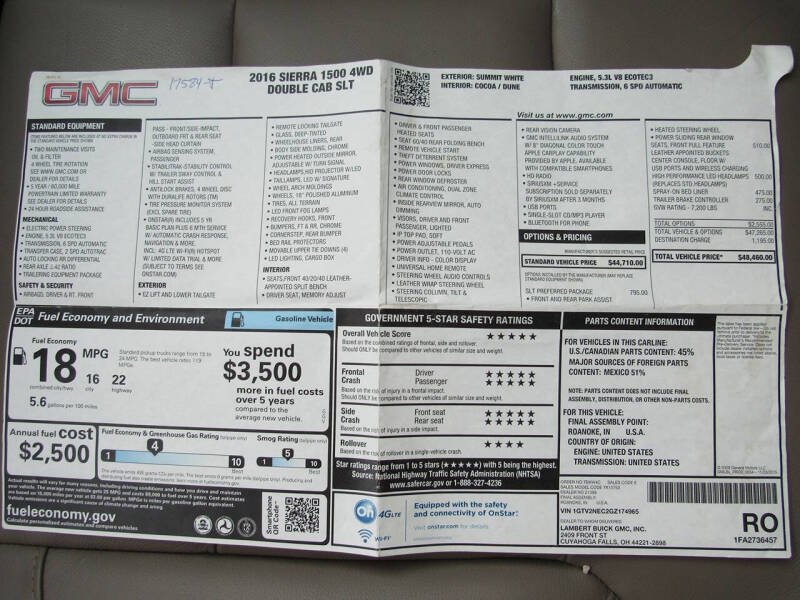 2016 GMC Sierra 1500 SLT