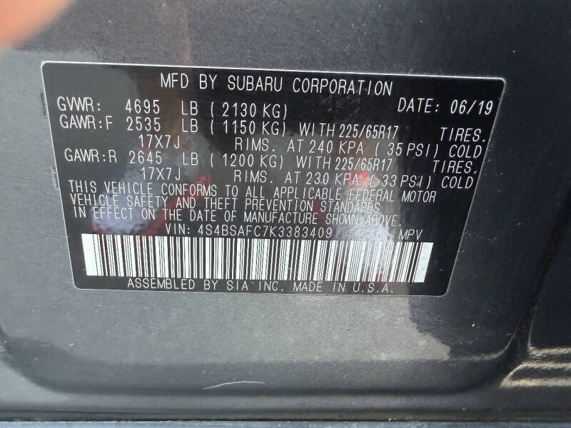 2019 Subaru Outback 2.5i Premium