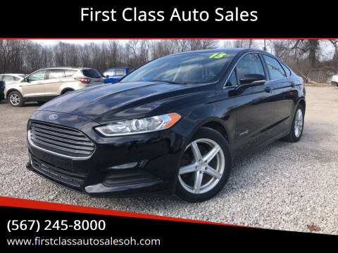 2013 Ford Fusion Hybrid for sale at First Class Auto Sales in Fostoria OH
