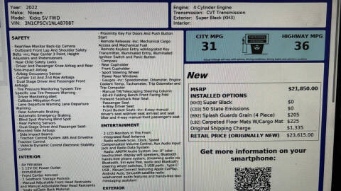 2022 Nissan Kicks SV