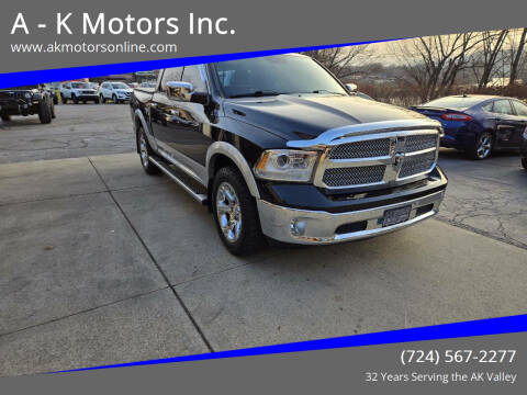 2015 RAM 1500 for sale at A - K Motors Inc. in Vandergrift PA