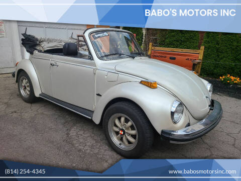 1978 Volkswagen Beetle Convertible for sale at BABO'S MOTORS INC in Johnstown PA