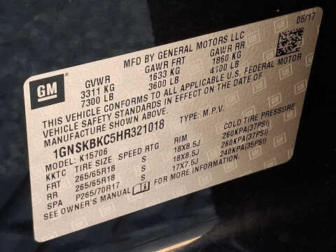 2017 Chevrolet Tahoe LT