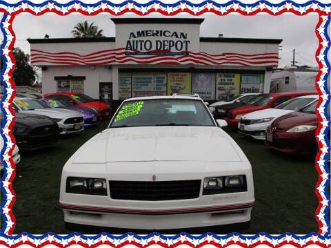 1987 Chevrolet Monte Carlo for sale at American Auto Depot in Modesto CA