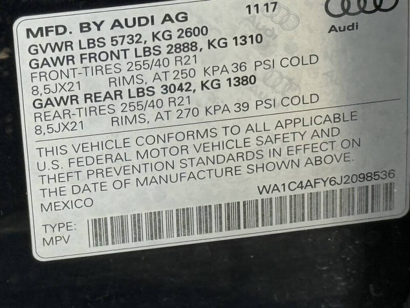 2018 Audi SQ5 3.0T quattro Prestige