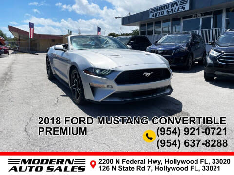 2018 Ford Mustang for sale at Modern Auto Sales in Hollywood FL