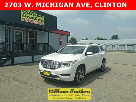 2017 GMC Acadia for sale at Williams Brothers Pre-Owned Clinton in Clinton MI