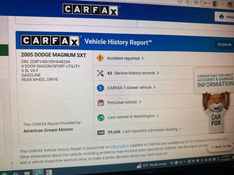 2005 Dodge Magnum SXT