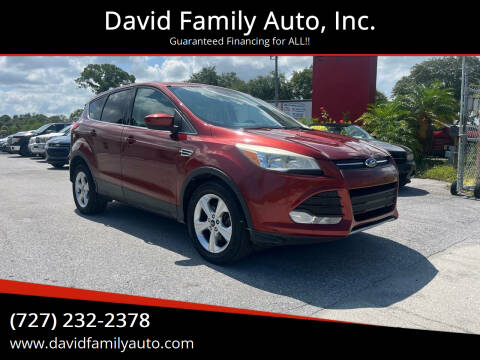 2014 Ford Escape for sale at David Family Auto, Inc. in New Port Richey FL