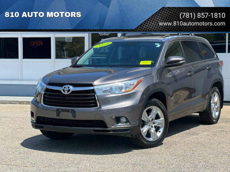 2014 Toyota Highlander for sale at 810 AUTO MOTORS in Abington MA