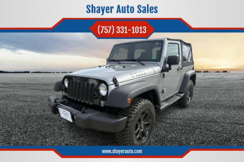 2017 Jeep Wrangler for sale at Shayer Auto Sales in Cape Charles VA