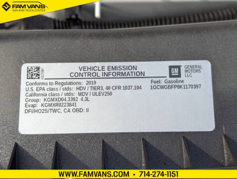 2019 Chevrolet Express 2500