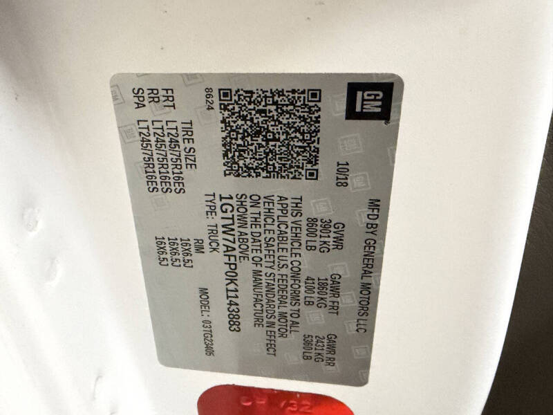 2019 GMC Savana 2500