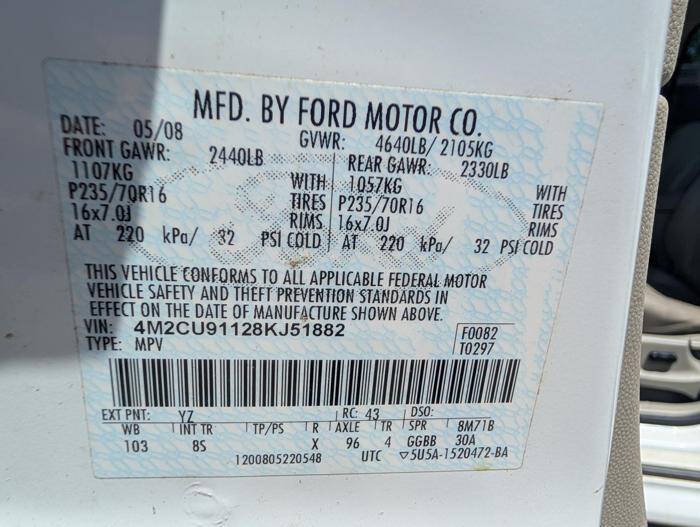 2008 Mercury Mariner V6
