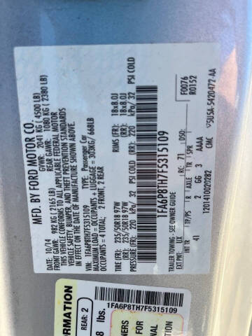 2015 Ford Mustang EcoBoost Premium