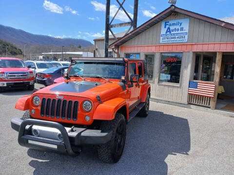 2015 Jeep Wrangler Unlimited for sale at FAMILY AUTO II in Pounding Mill VA