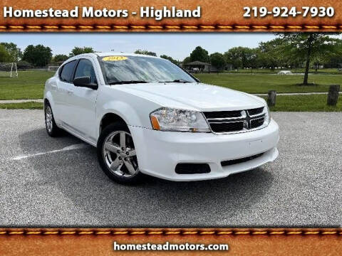 2013 Dodge Avenger for sale at HOMESTEAD MOTORS in Highland IN