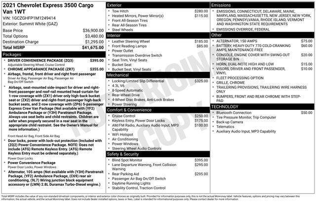 2021 Chevrolet Express 3500
