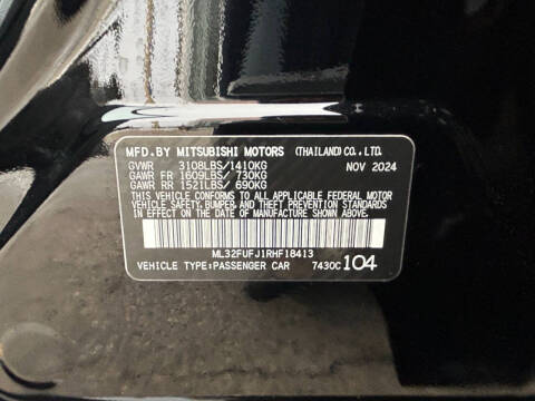 2024 Mitsubishi Mirage G4 ES